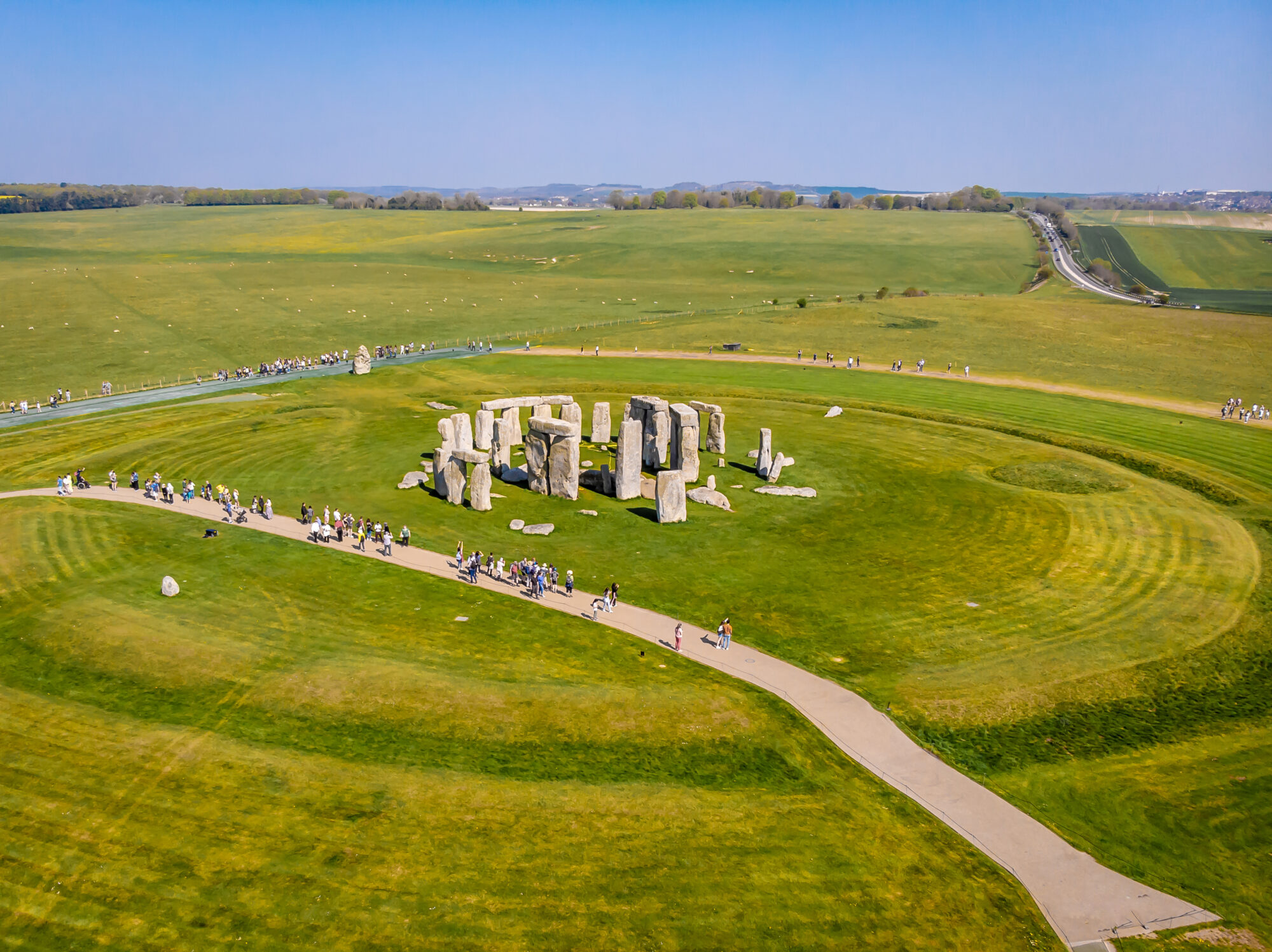 Aerial view of Stonehenge