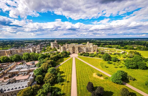 Aerial view of Windsor castle